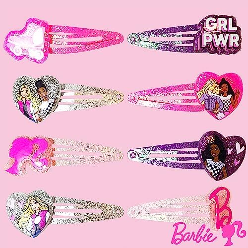 LUV HER Barbie Hair Clips for Girls Snap Clips 8 Pack Multi Color Ages 3+ - Image 2