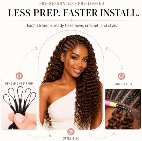 Human Crochet Hair for Black Women Feather Miracle Knots Crochet Human Hair - Image 5