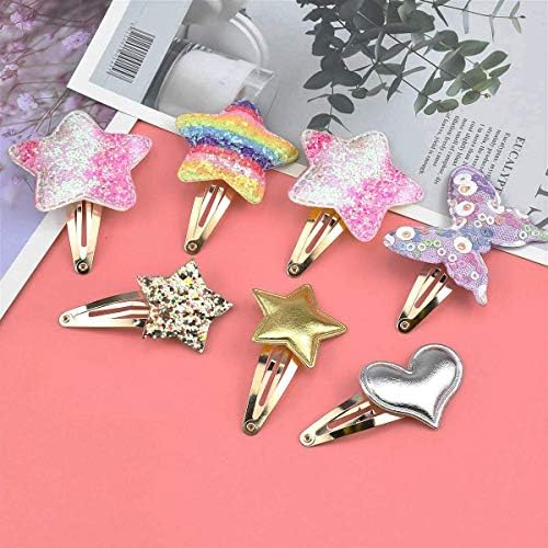 Gingbiss 16 Pcs Girls Hair Clips, Cute Sparkly Snap Hair Barrettes for Kids - Image 5