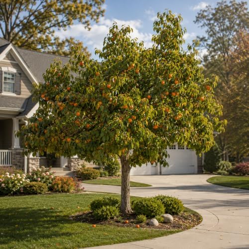 Persimmon Fruit Trees | 40 Live Trees | Diospyros Kaki | Edible Fruit Tree for Home Gardens | Cold Hardy Plants with Sweet, Delicious Fruits - Image 4