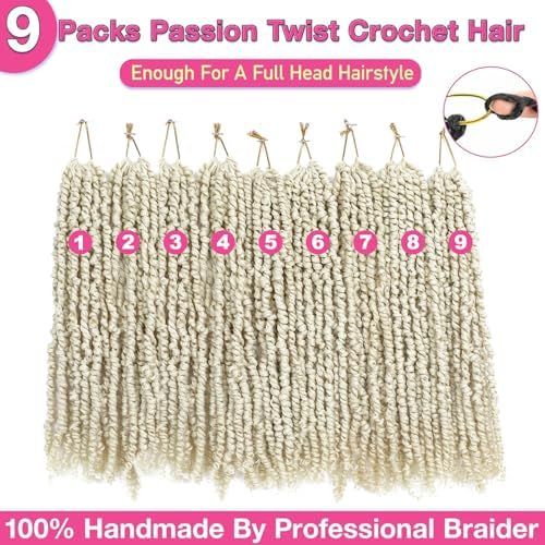 Passion Twist Crochet Hair 10" 613# Pre-Twisted 9Packs - Image 2