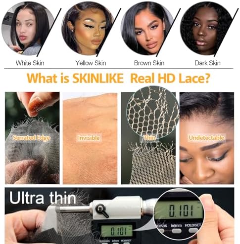 BEEOS Curly 5x5 SKINLIKE Real HD Lace Closure Wig, 250% Density Small Knot Pre-plucked Natural Hairline Human Hair Wig Natural Black 20 Inch - Image 6