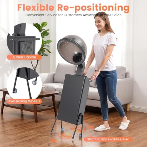 Hooded Hair Dryer 1200W Professional Height Adjustable Bonnet Dryer - Image 6