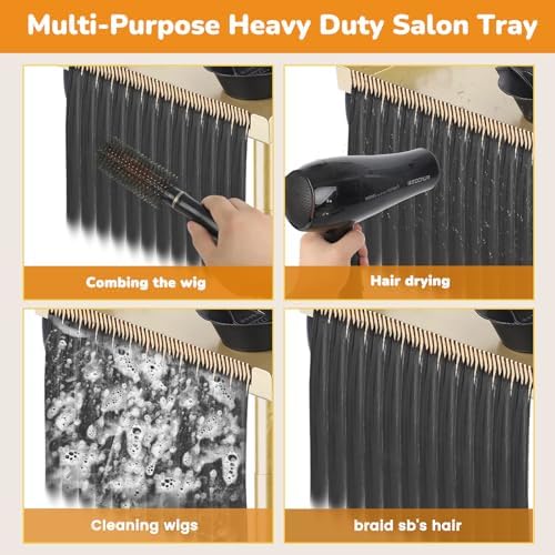 Salon Señor Gold Salon Rolling Tray Hair Extension Tray Cart - Image 7