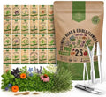 25 Culinary Herbs & Edible Flower Seed Variety Pack for Planting Indoor & Outdoors. 11900+ Non-GMO Heirloom Flower Seeds: Basil, Borage, Echinacea, Lavender, Oregano, Rosemary Seeds & More by OrganoRepublic