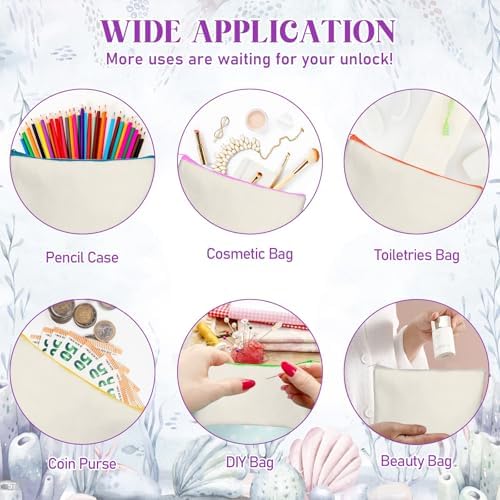Legigo Blank Canvas Bags Zipper Pouch Makeup Bags Pencil Pouch Bulk - Image 5