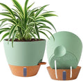 2 Pack 10 inch Plant Pots, Plastic Self Watering Planters by Fielda