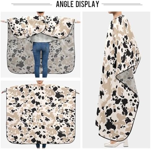 ALAZA Abstrac Leopard Spot Barber Cape for Men Women, Waterproof Haircut Apron Beard Shaving Bib Hair Cutting Cloth 55 x 65 Inch - Image 5