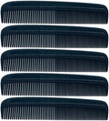 GENTS (5 Pack) Pocket Comb Black Unbreakable Round Teeth Course Fine Pocket Beard & Mustache Combs for Men's Hair | Sideburns Travel-Friendly Symmetry, Friendly Birthday Gifts Peines para Cabello by GentsFineGroomingProducts