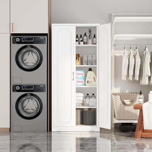 Steeloong 71"Metal Pantry Storage Cabinet with Doors & 4 Adjustable Shelves - Image 5