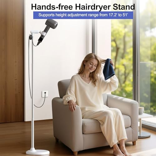 Heavy Duty Hair Dryer Stand, 360° Rotating, Adjustable Height - Image 6