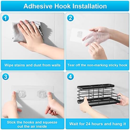 Metal Hair Tool Organizer Wall Mounted, Hair Dryer Holder Basket Storage - Image 6