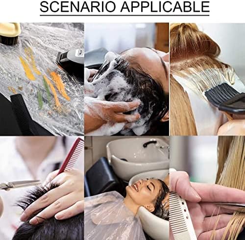 100 Pcs Disposable Hair Salon Capes,51x36 inch Waterproof Shampoo Barber Hair Cutting Cape for Barbershop and Salon Hairdressing,Suit for Kids Adults - Image 5