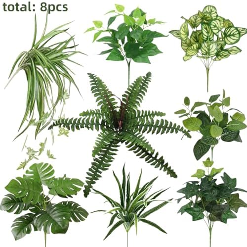 Artificial Green Plants Faux Greenery for Winter Outdoor Porch Planters - Image 4