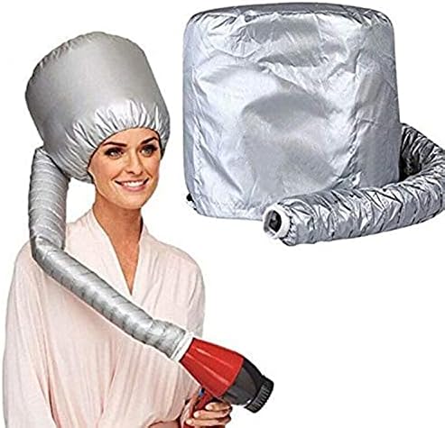 Hair Dryer Attachment, Portable Soft Bonnet Hood - Adjustable Hooded Dryer, Hair Salon Heat Cap for Drying, Styling, Curling and Deep Conditioning, Relax, Speeds Up Drying Time at Home by Unknown