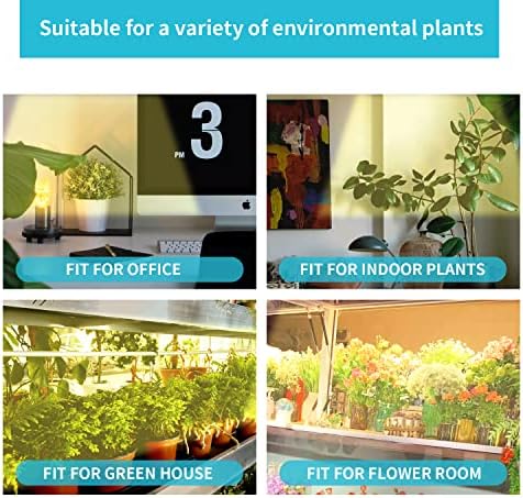 Hywyimlait LED Grow Light Strips for Indoor Plants Full Spectrum 3500K, 192 LEDs Plant Light Bar with 3/9/12H Timer, 10 Dimmable Levels for Seedling Succulent, 13 Inches, 4 Head - Image 5