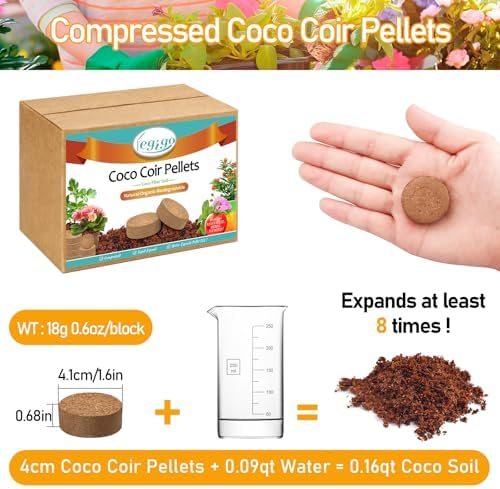 Legigo 50 Pcs 40mm Organic Coco Coir Pellets, Seed Starter Soil Pods - Image 2