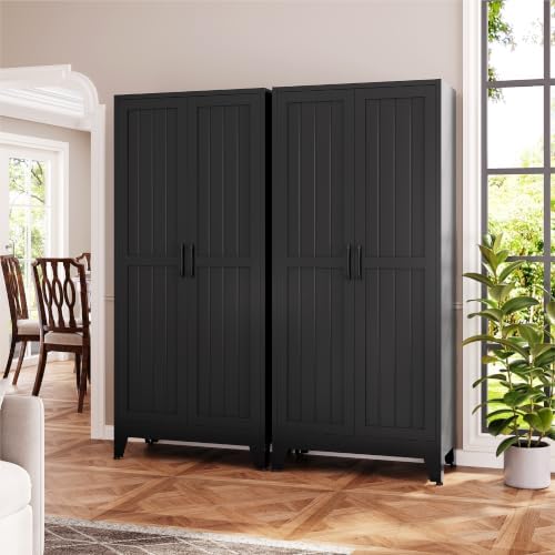 YAUWOH 71''Metal Cabinet with 4 Adjustable Shelves,5-Tier Kitchen Pantry Cabinet - Image 7