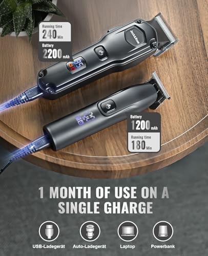 Jack & Rose Clippers and Trimmers Set, Cordless Hair Clippers for Men, Barber Clippers Set - Image 6