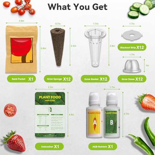 inbloom Fruit Seed Pod Kit for AeroGarden, Ahopegarden, GARDENCUBE, MUFGA, iDoo Hydroponics Growing System, 12-Pods (350+ Seeds Include Strawberry, Tomato, Cucumber, Pea, Ruby Queen Beet) - Image 2