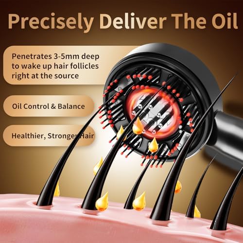 3 in 1 Scalp Massager Hair Growth Hair Oil Applicator,Electric Scalp Brush for Home Electric Head Massager (Standard - Scalp Massager) - Image 2