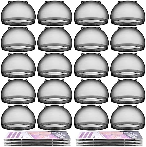 MORGLES HD Transparent Wig Caps 20 Pack Black Ultra Thin for Women Men by Morgles