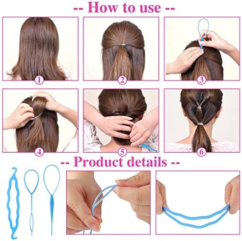 1000Pcs Elastic Clear Hair Bands, Rubber Band Cutter, Topsy Tail Styling Tools, Girls' Christmas Accessories Gift Set - Image 3