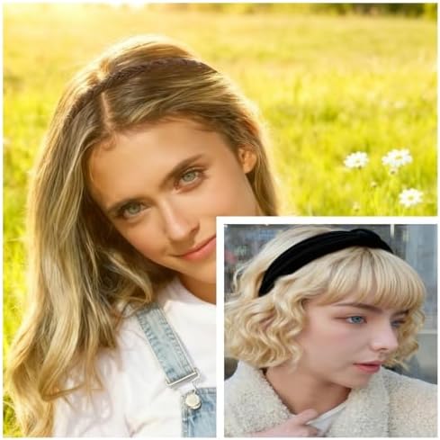 7 Pcs Headbands for Women Girls, Non Slip Cute Pearl Floral Padded Vintage Wide Fashion Multi-style Headbands for Girls - Image 5
