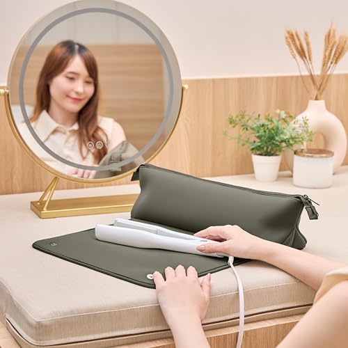 BAREFOOT CARIBOU Hair Tools Travel Bag and Heat Resistant Mat 17" (Olive) - Image 4