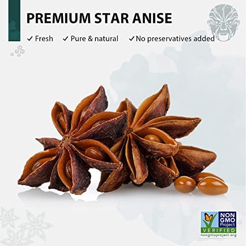 Soeos Star Anise, Star Anise Whole, Anise Seeds, NON-GMO Verified，32 Ounce - Image 3
