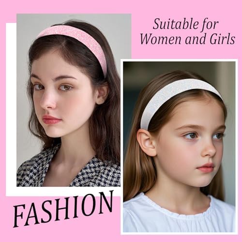 Headbands for Girls, 3 Pack Sparkly Glitter Toddler Girls Headbands - Image 5