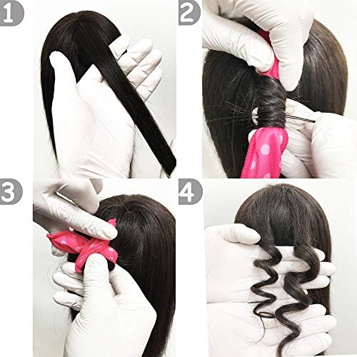 Aimin Hair Heatless Curlers, Soft Hair Curlers To Sleep In, Overnight Heatless Curls For Long Hair, No Heat Foam Curlers, Satin Sponge Rollers For Hair(30 pcs, dark colour) … - Image 5