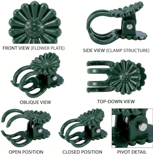 Plant Clips 50 Pcs, Orchid Support Clips, Flower Vine Garden Clips for Climbing Plants - Image 5
