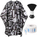 Barber Cape with Neck Brush & Disposable Neck Paper，Barber Patterns by Unknown