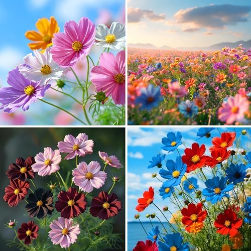 2000pcs Cosmos Seeds for Planting, Perennial Cosmos Hummingbird Vine Flower Seeds, Heirloom Non-GMO Open Pollinated Wildflowers for Home Garden Outdoors - Image 7