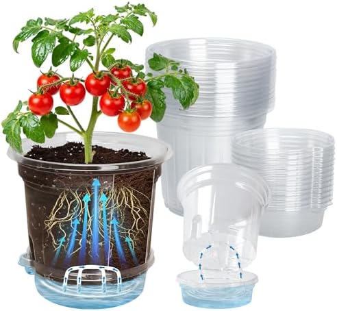 Bluepro Self Watering Pots for Indoor Plants, 6.5 Inch, 12-Pack by Bluepro