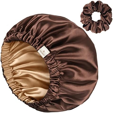 YANIBEST Adjustable Satin Bonnet to Reduce Frizz, Silk Feeling Hair Wrap by yanibest