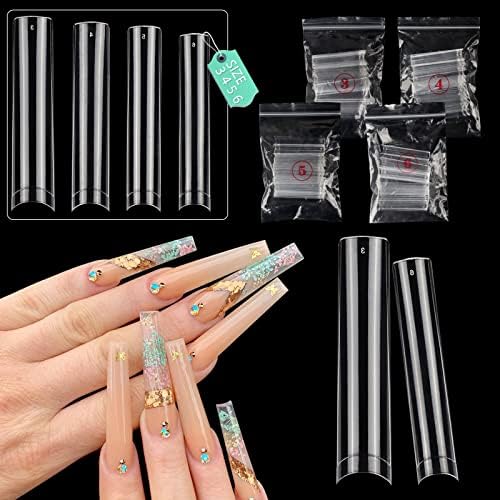 LIONVISON 3XL Square Nail Tips: Individual Size 3 4 5 6 Nail Tips by WelcometovisitLIONVISON