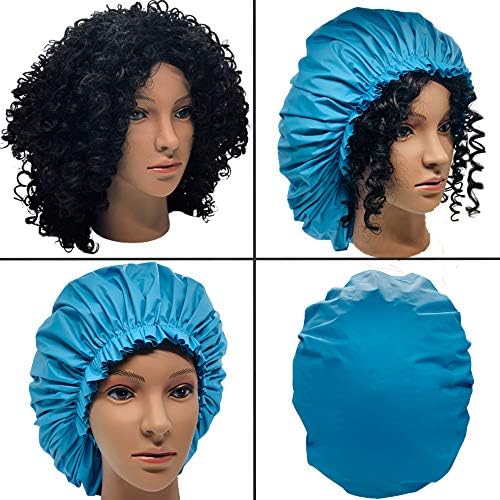 ELEBOX Premium Collection Super Jumbo Shower Cap Blue - Image 2