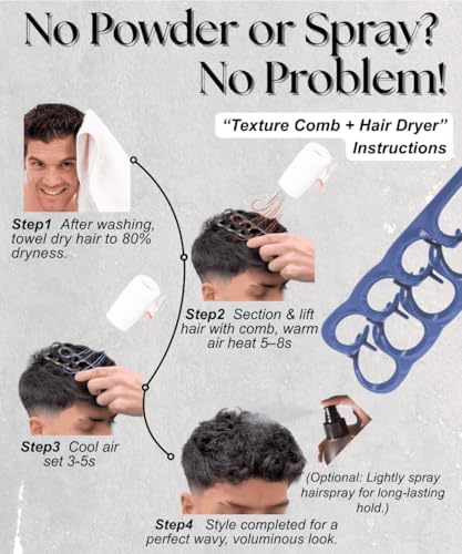 2 PCS Upgraded Texture Comb, Volumizing Root Lift Tool for Messy Natural Curly Hair, Wide Tooth Detangling Comb, Portable Hair Styling Tool, Ideal Gift for Kids Teens Family - Image 5