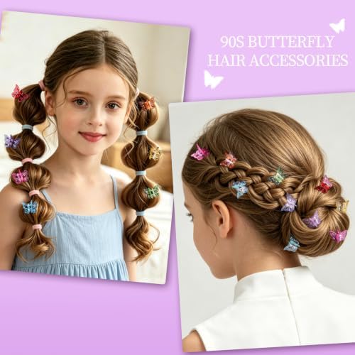 Teenitor Mini Butterfly Hair Clips, Y2K Glitter Butterfly Clips 32Pcs - Image 5