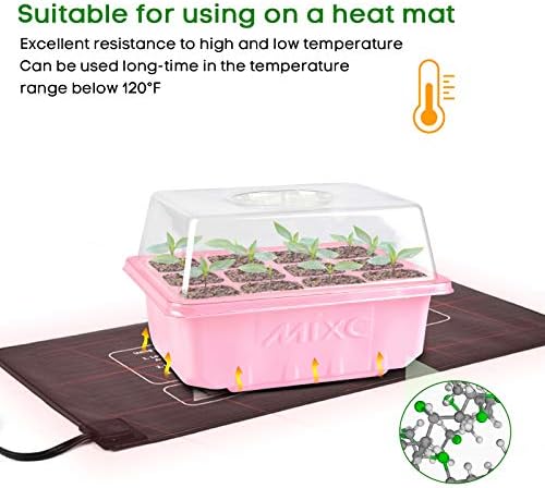 MIXC 10 Packs Seed Starter Tray ，Seed Starter Kit with Humidity Dome (120 Cells Total Tray) Seed Starting Trays Plant Starter Kit and Base Mini Greenhouse Germination Kit for Seeds Growing Starting - Image 5