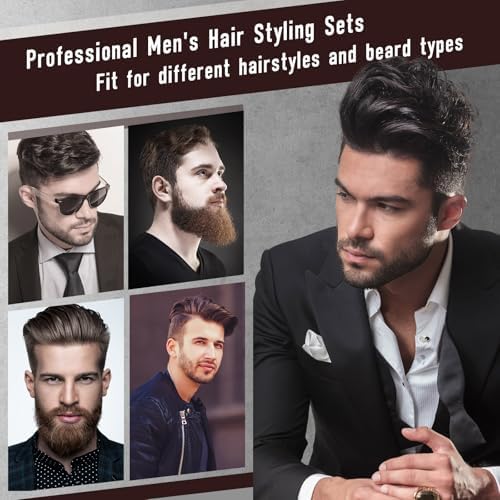 Mens Hair Brush and Beard Brush Set,Boar Bristle Beard Brush Set - Image 6