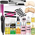 Hot Comb Hair Straightener for Natural Black Hair and Lace Front Wigs - Electric Heat Pressing Comb Set With Lace Melting Spray and Wig Glue Kit by Goiple