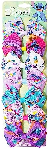 LUV HER Disney Stitch Hair Bows - 7 Pcs 4 Inch Bow Bundle - Hair Accessories Gift Set - Alligator Clip - Ages 3 + by LUVHERKIDS