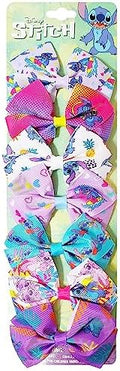 LUV HER Disney Stitch Hair Bows - 7 Pcs 4 Inch Bow Bundle - Hair Accessories Gift Set - Alligator Clip - Ages 3 + by LUVHERKIDS