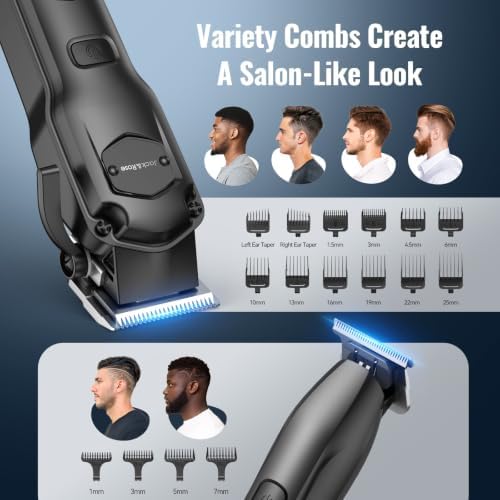 Jack & Rose Hair Clippers for Men Set Professional, Cordless Men Hair Trimmer, Electric Shavers - Image 6