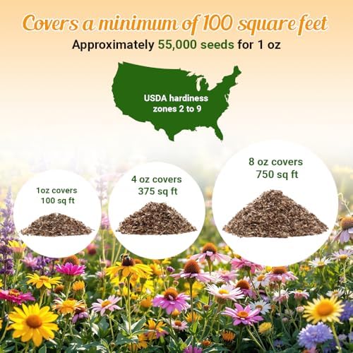 BBB Seed Drought Tolerant Wildflower Seeds Mix, Annual & Perennial, 1 oz - Image 5