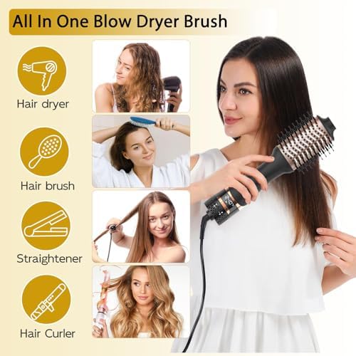 Nicebay Hair Dryer Brush with Display Screen, Anti-Frizz Styler Volumizer - Image 2