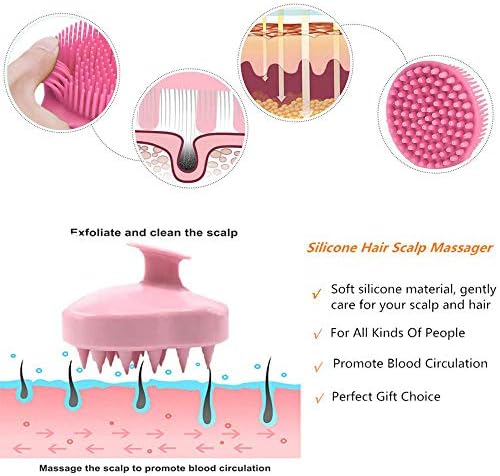 Silicone Body Scrubber & Scalp Massager, Long Handle Shower Brush, Exfoliating Scrubber for Men, Women & Kids - Image 4